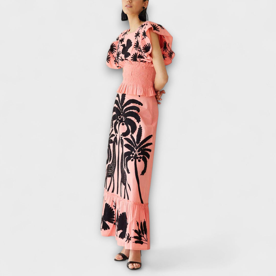 Amy - Chic Palm Tree Dress