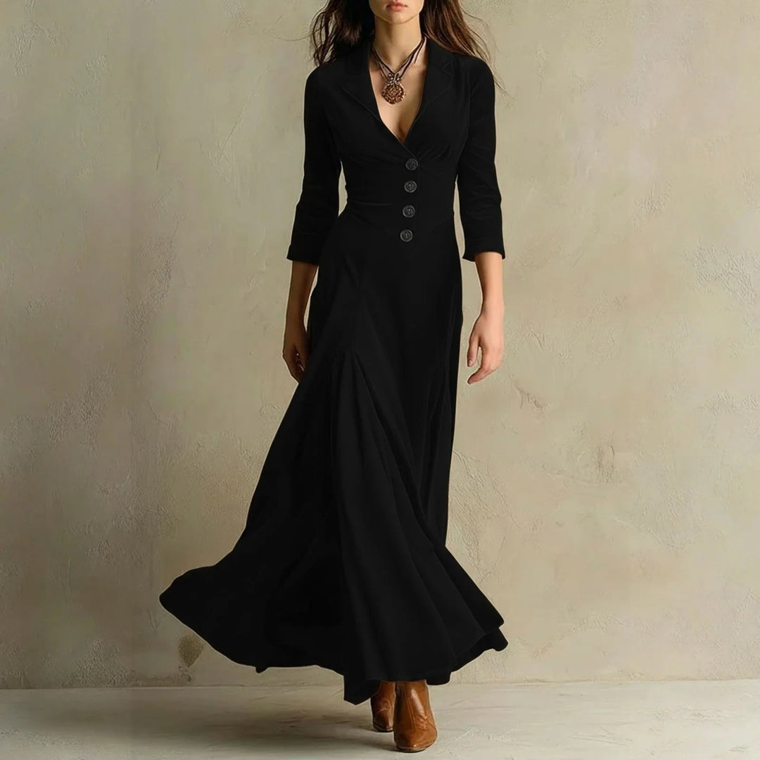 Adelina | Elegant Velvet Maxi Dress