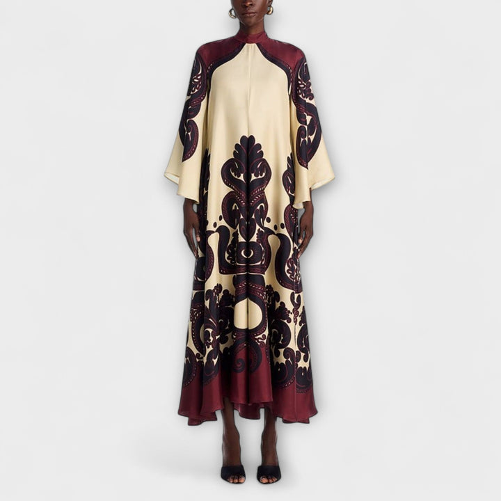 Lucy - Breathtaking Grenadilla Print Maxi Dress for Effortless Elegance